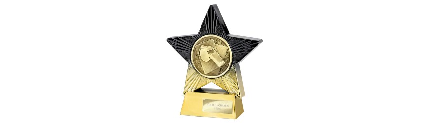 SUPERSTAR FOOTBALL REFEREE RESIN TROPHY - 2 SIZES - 11CM & 14CM SUPERSTAR FOOTBALL REFEREE RESIN TROPHY - 2 SIZES - 11CM & 14CM